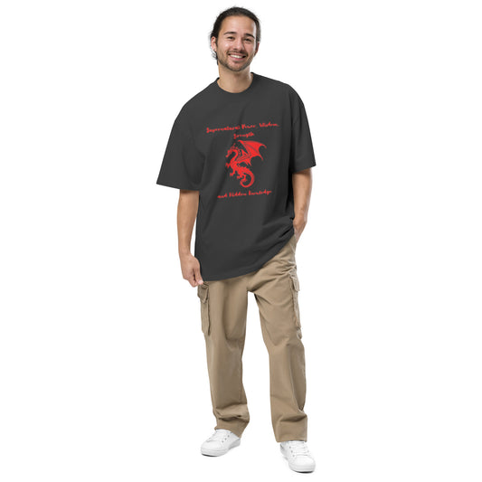 Oversized faded t-shirt - Supernatural Dragon