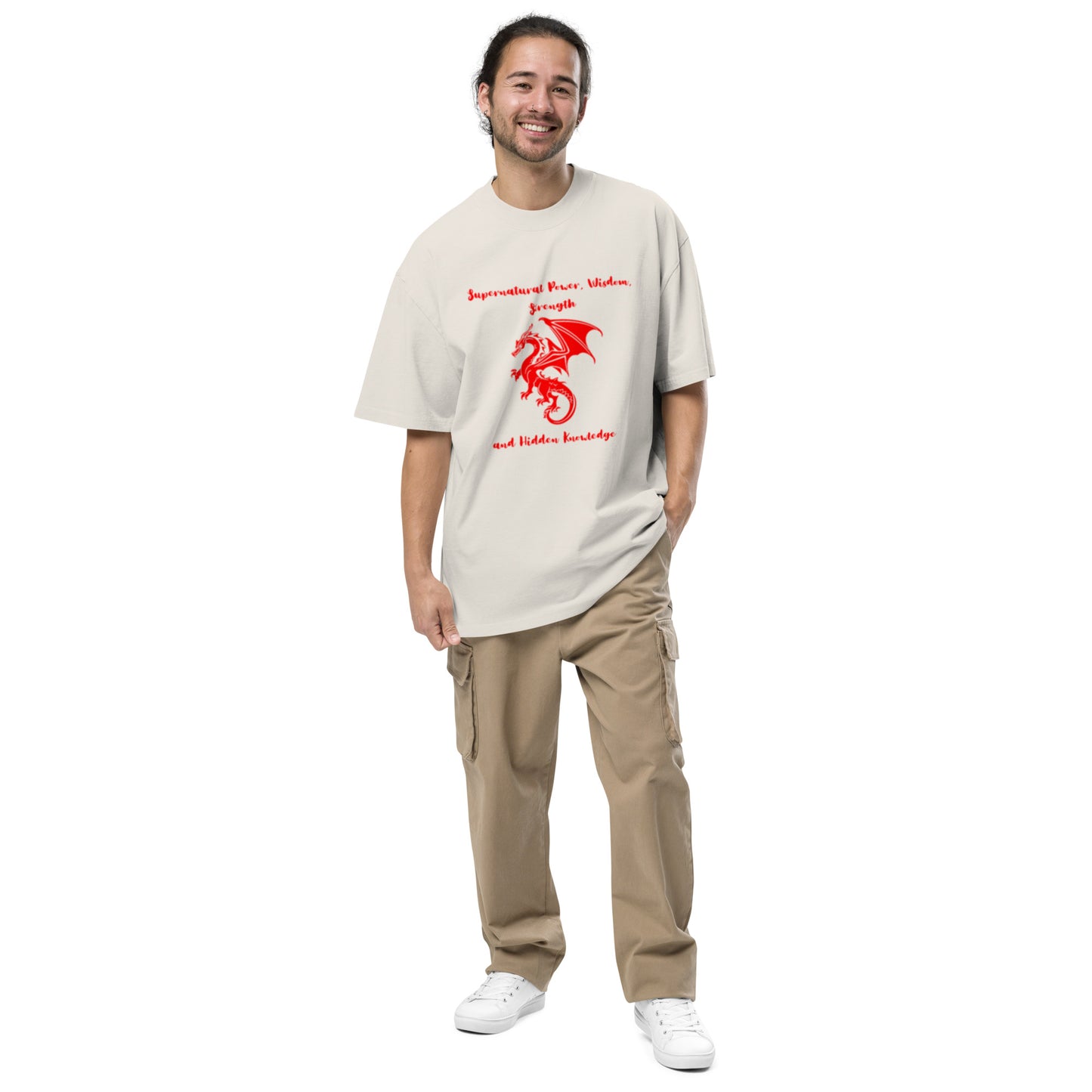 Oversized faded t-shirt - Supernatural Dragon