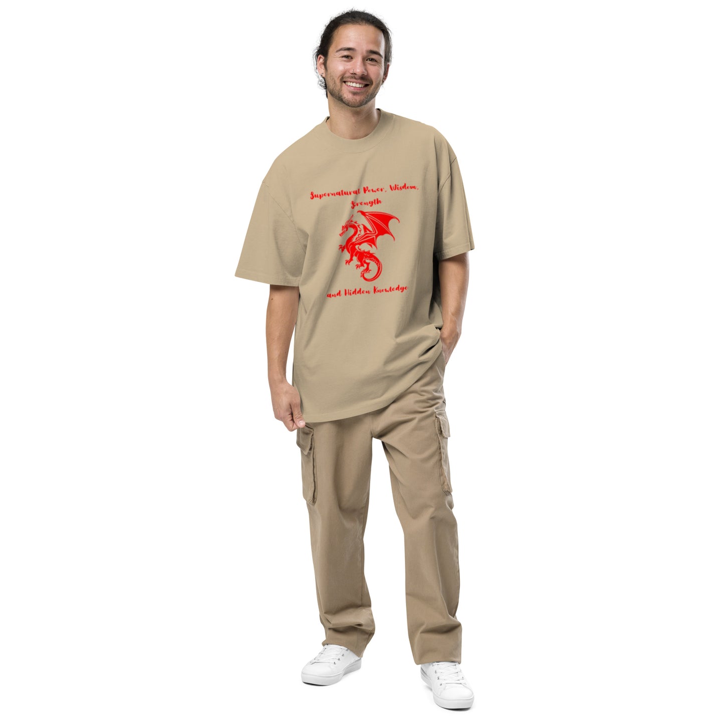 Oversized faded t-shirt - Supernatural Dragon