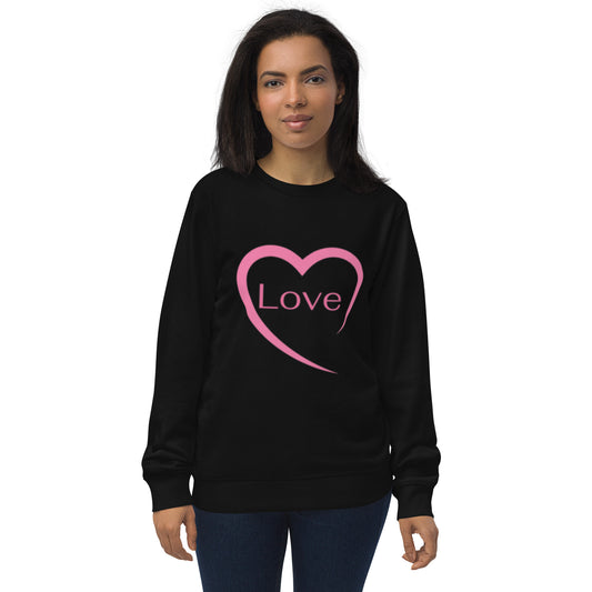 Unisex organic sweatshirt - LOVE