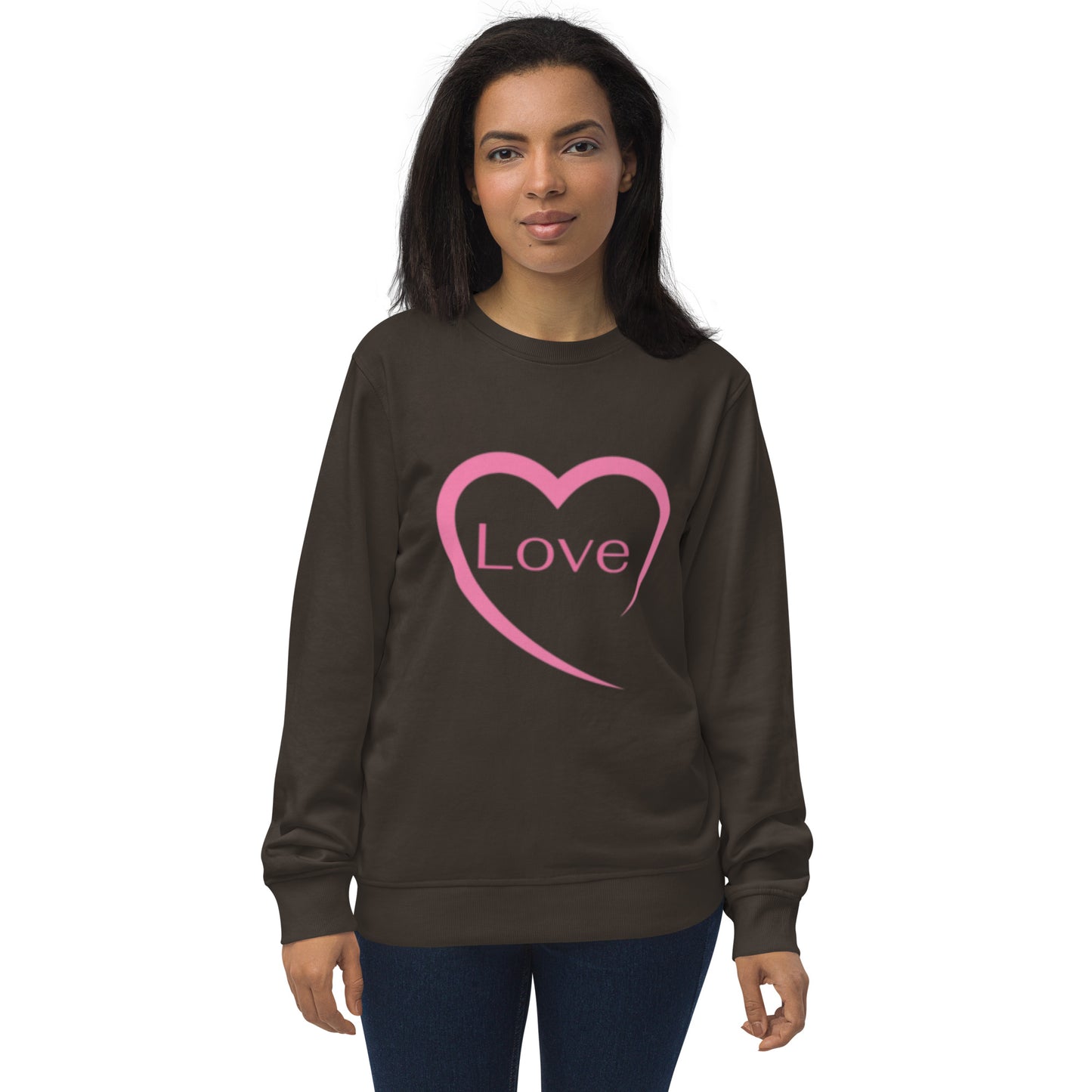 Unisex organic sweatshirt - LOVE