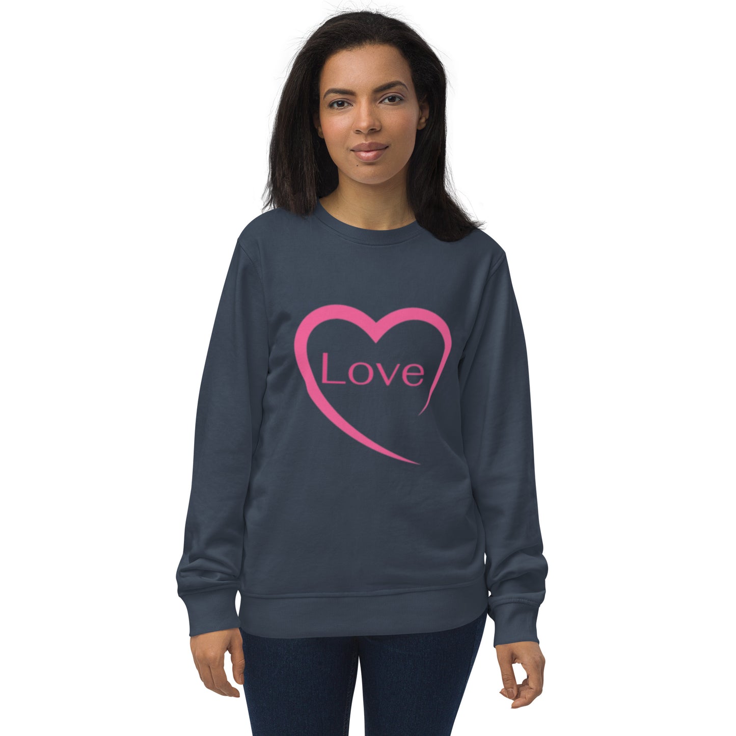 Unisex organic sweatshirt - LOVE