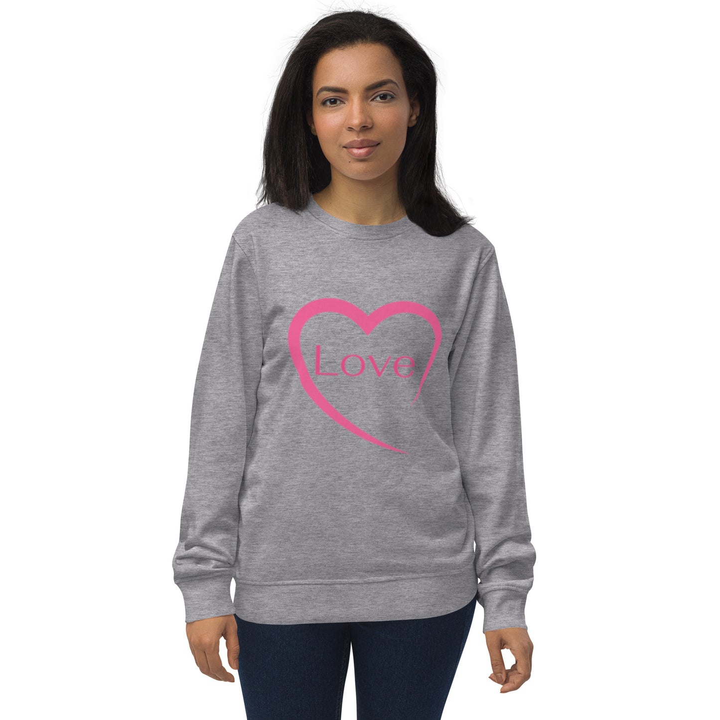 Unisex organic sweatshirt - LOVE