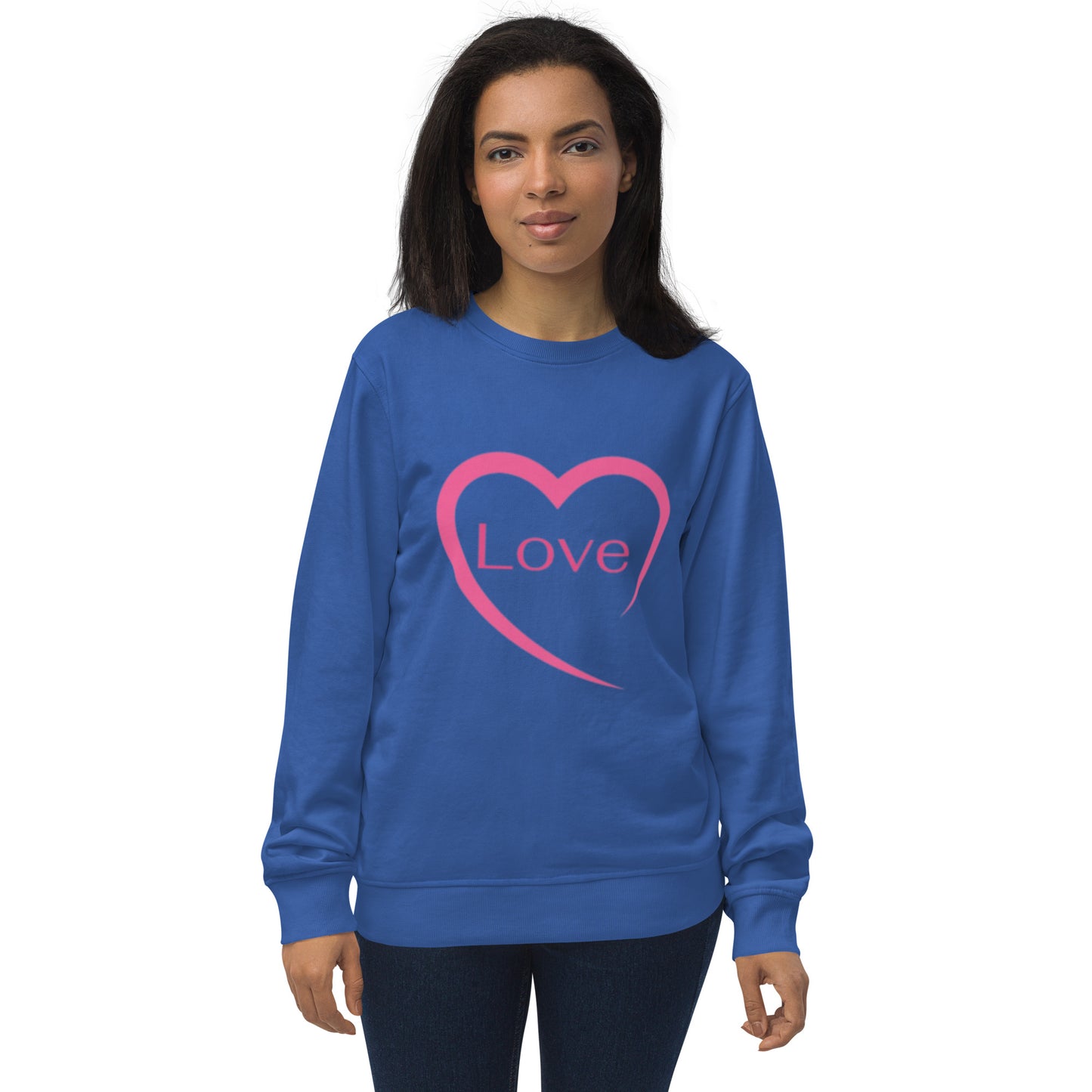 Unisex organic sweatshirt - LOVE