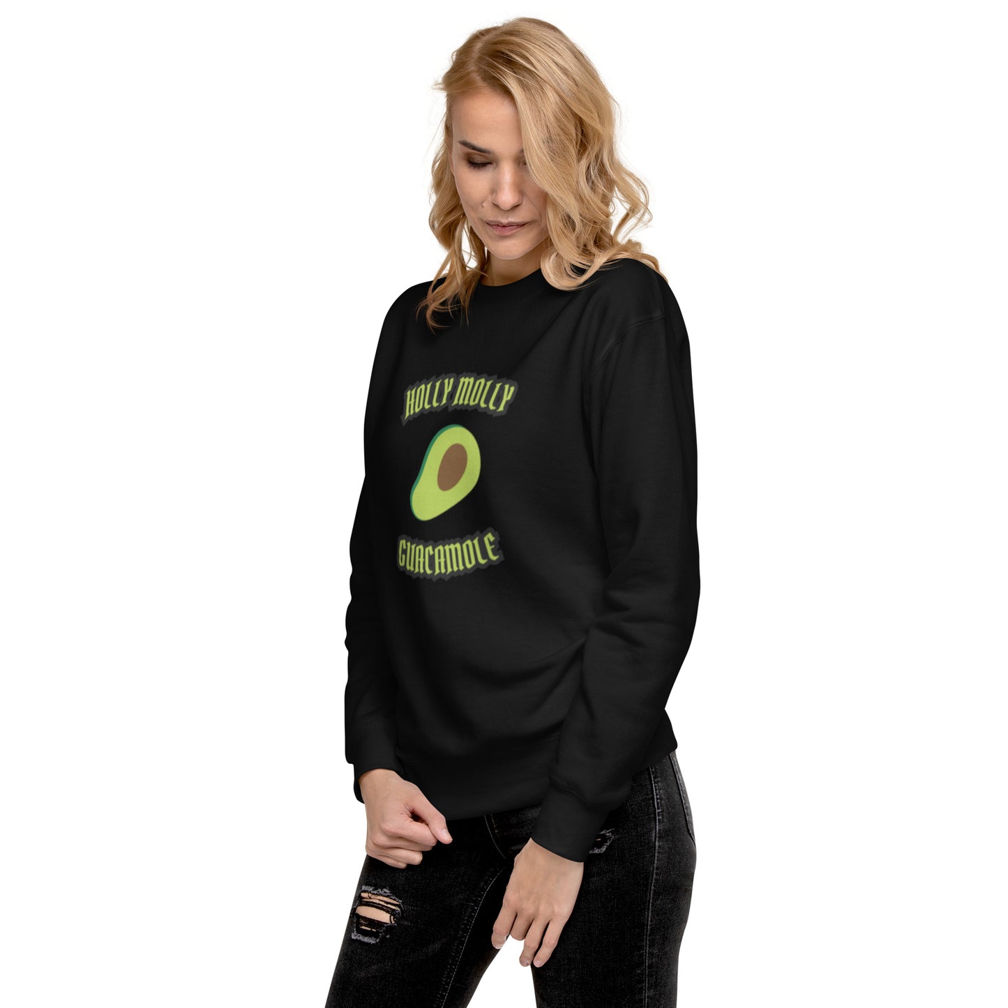 Unisex Premium Sweatshirt - Holly Molly Guacamole