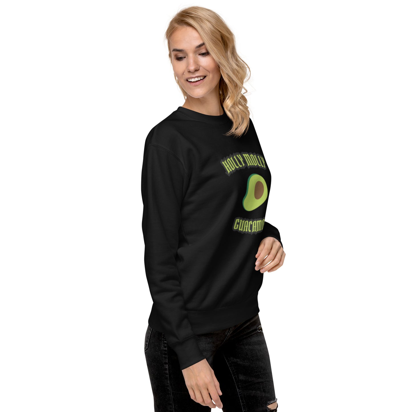 Unisex Premium Sweatshirt - Holly Molly Guacamole