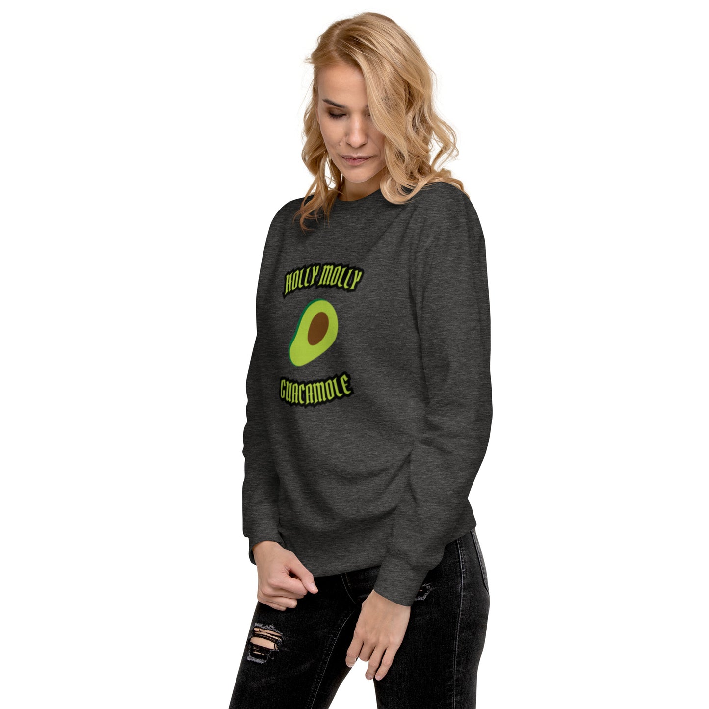 Unisex Premium Sweatshirt - Holly Molly Guacamole