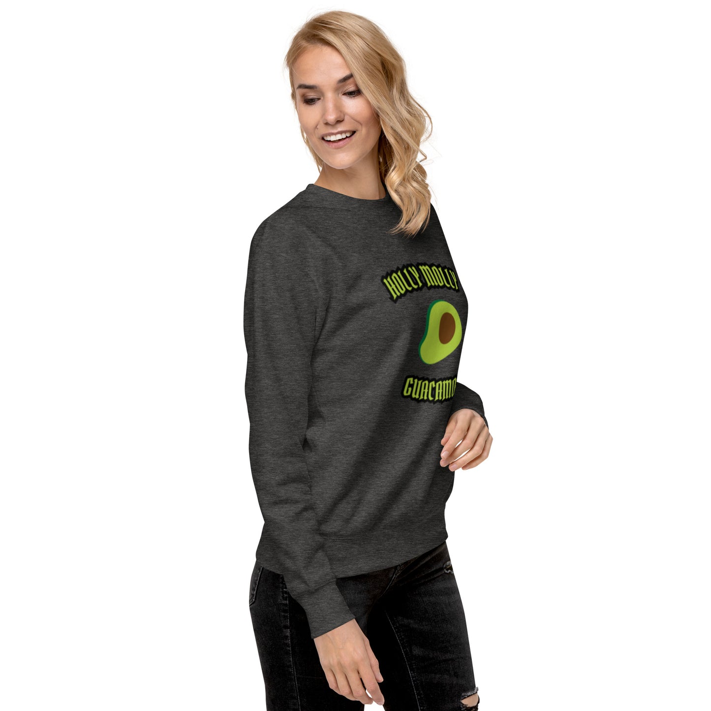 Unisex Premium Sweatshirt - Holly Molly Guacamole