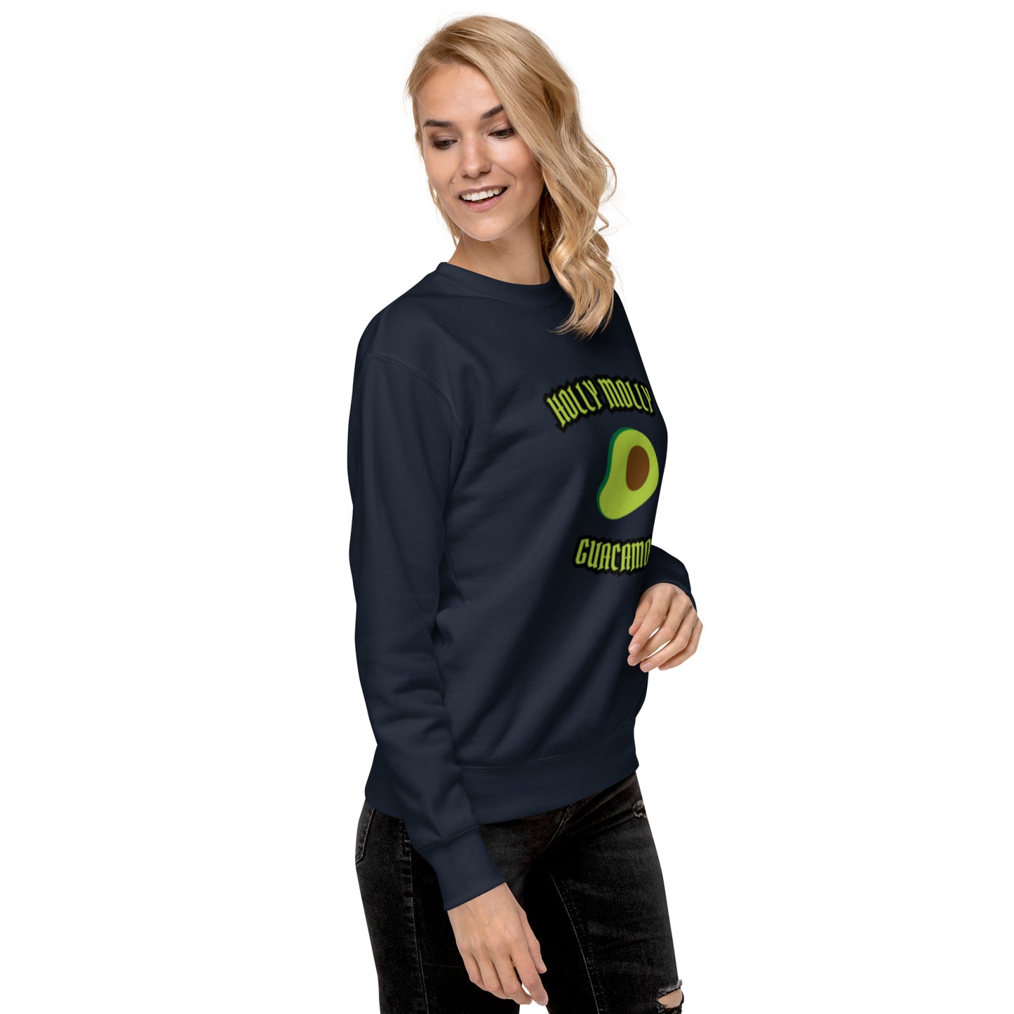 Unisex Premium Sweatshirt - Holly Molly Guacamole