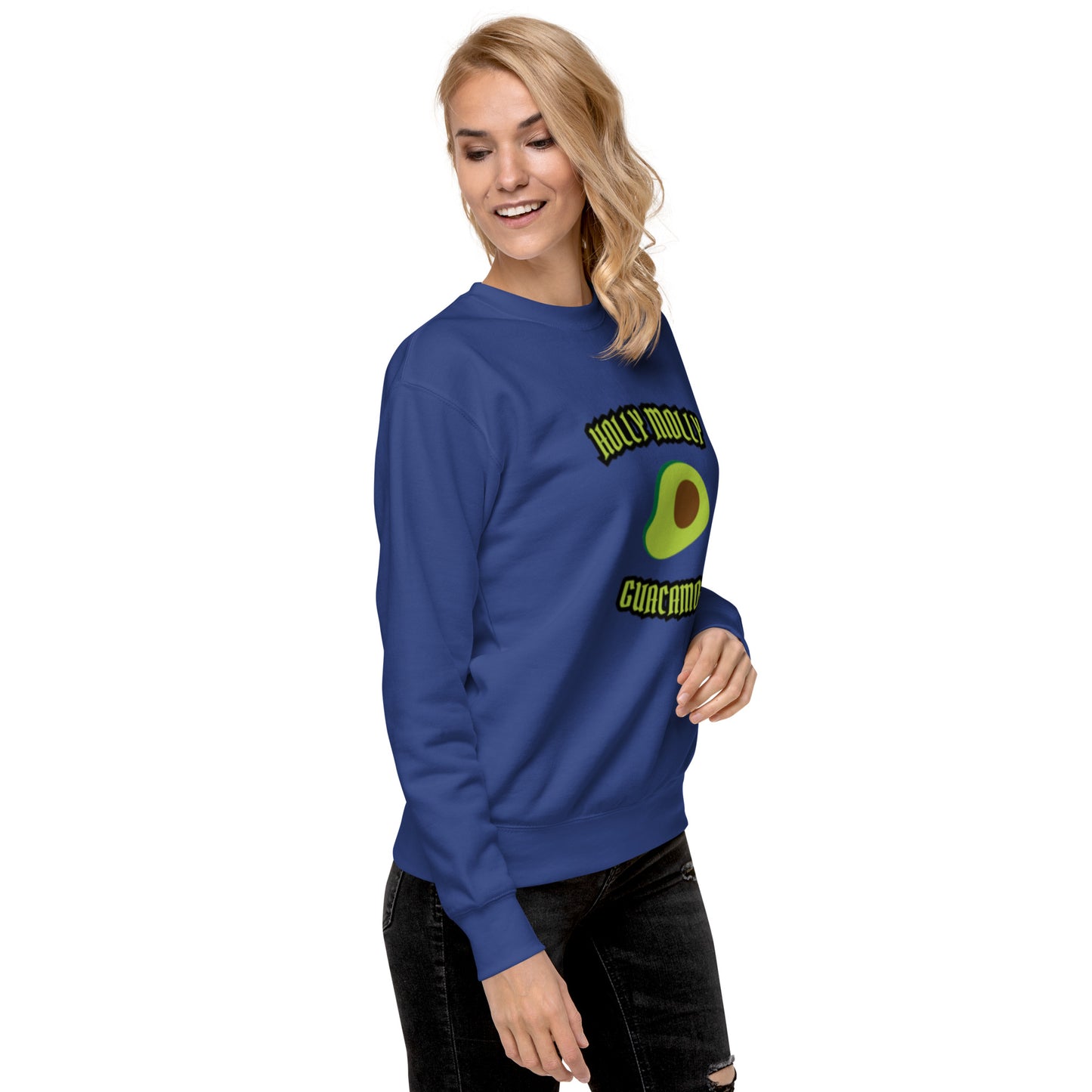 Unisex Premium Sweatshirt - Holly Molly Guacamole