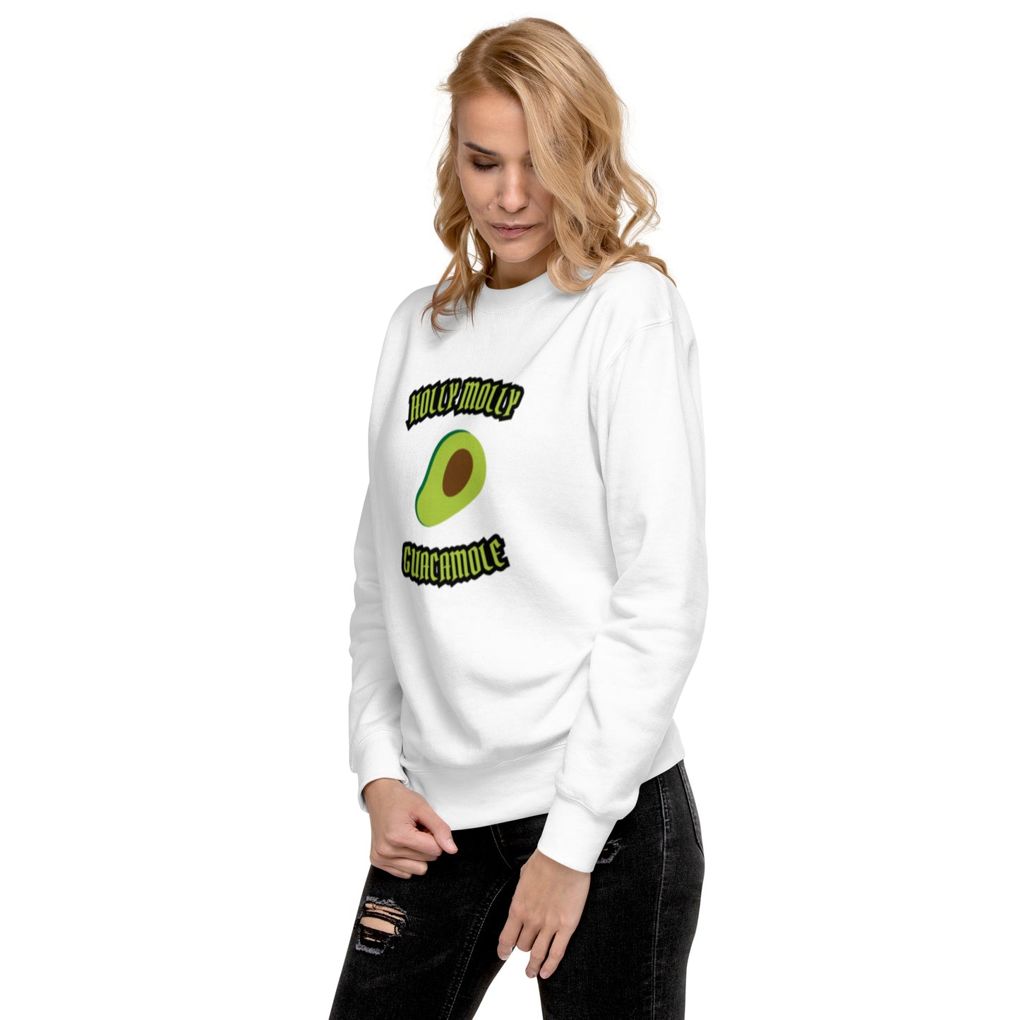 Unisex Premium Sweatshirt - Holly Molly Guacamole